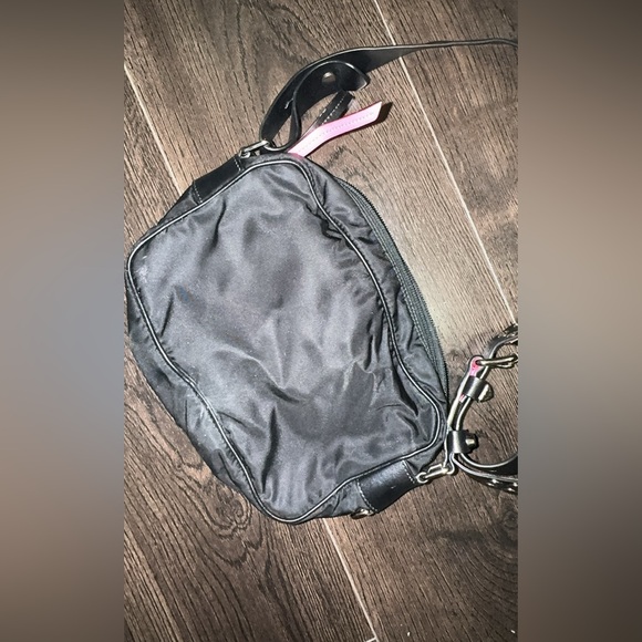 Prada Black/ Hot Pink Nylon Shoulder Bag with Studding - Picture 6 of 14